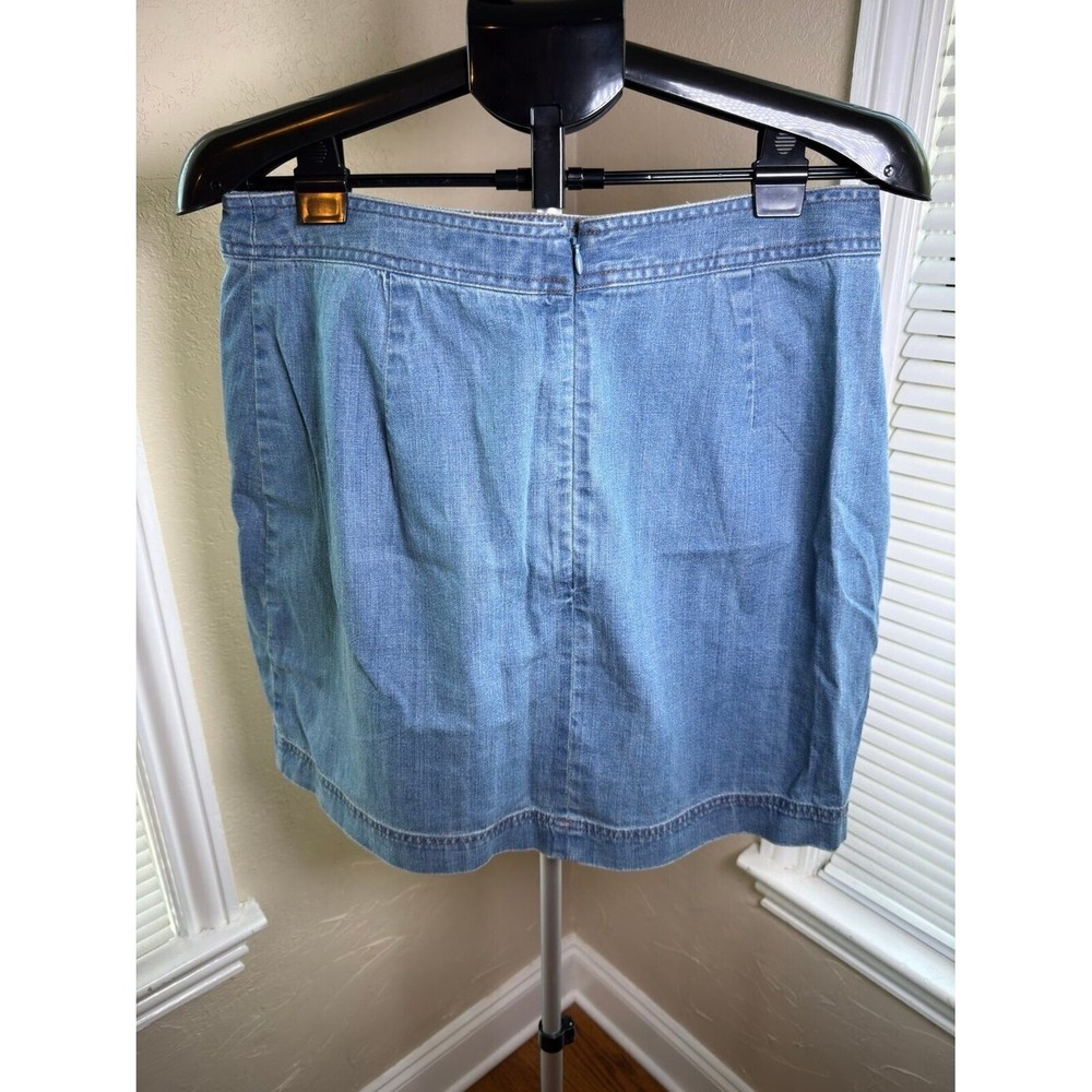 NWT Banana Republic Denim Skirt Women's Size 14 Light Wash Utility Pockets - Picture 3 of 4